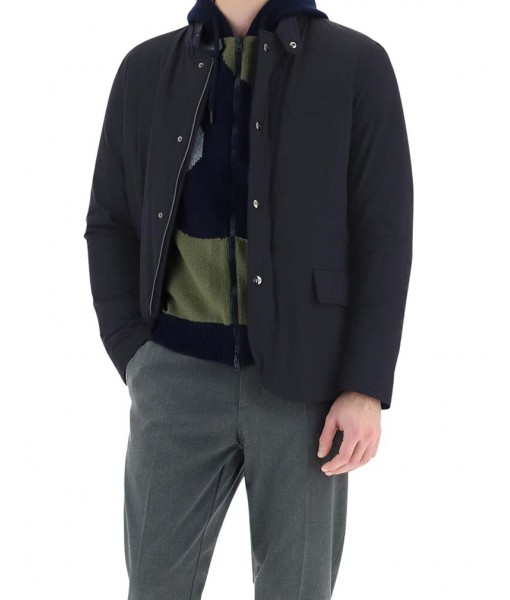 Cashmere Coat Herno Blue Dark