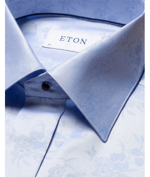 Eton Floral Jacquard Tuxedo Blue shirt