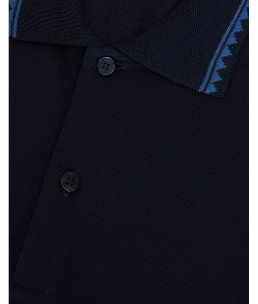 Etro Greca Polo Navy Blue T-shirt