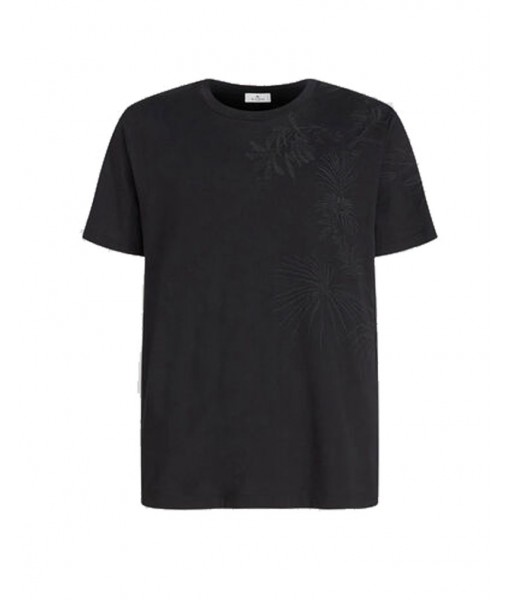 Etro Black Cotton T-shirt