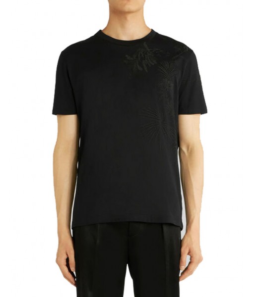 Etro Black Cotton T-shirt